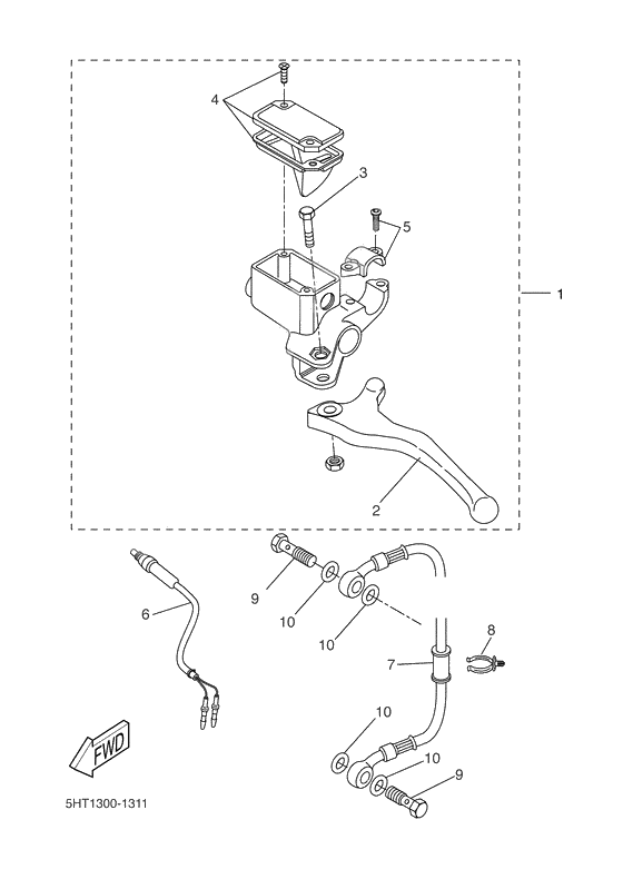 Rear master cylinder