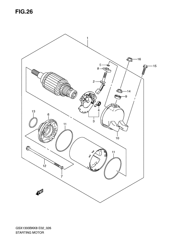 Starting motor