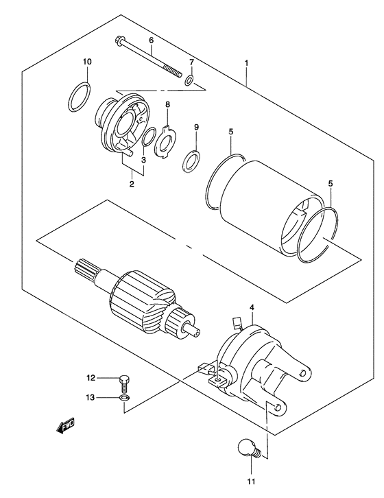 Starting motor