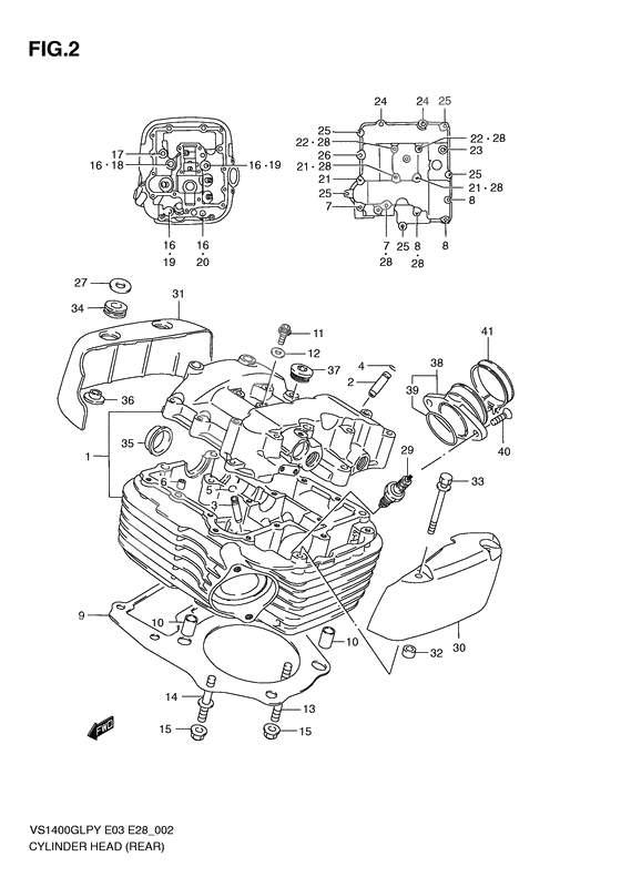 Cylinder head              

                  Rear