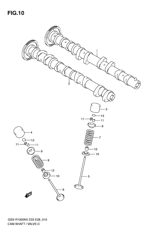 Camshaft - valve