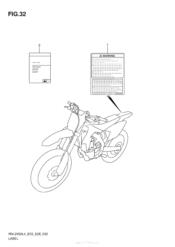 Информационные наклейки (Rm-Z450L4 E03)