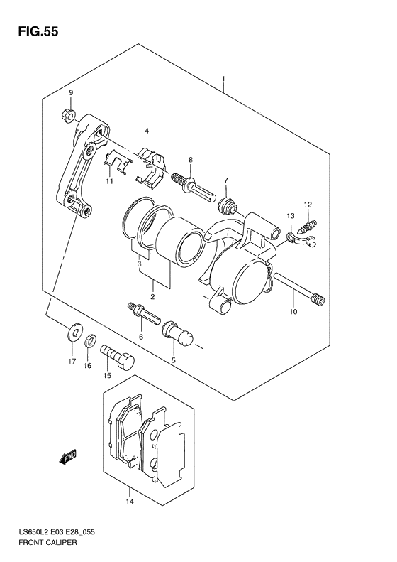 Front caliper