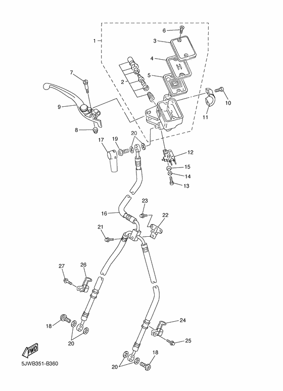 Front master cylinder