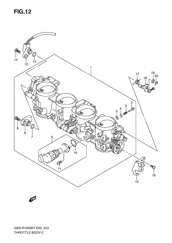 Throttle body              

                  Model k7