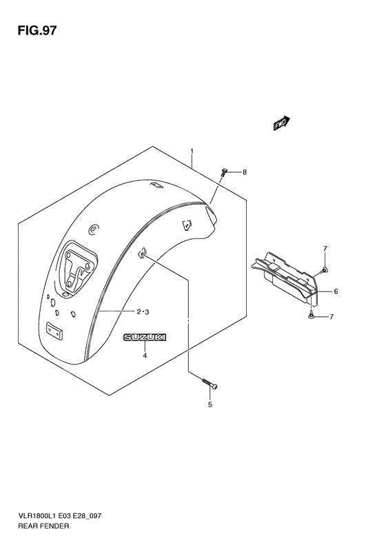 Rear fender              

                  Vlr1800tl1 e28