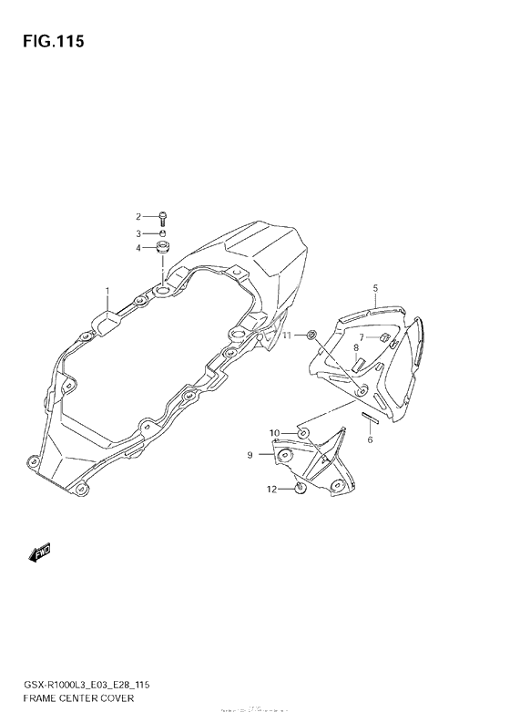 Центральная панель (Gsx-R1000L3 E28)