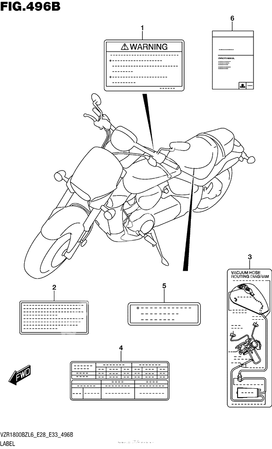 Информационные наклейки (Vzr1800Bzl6 E33)