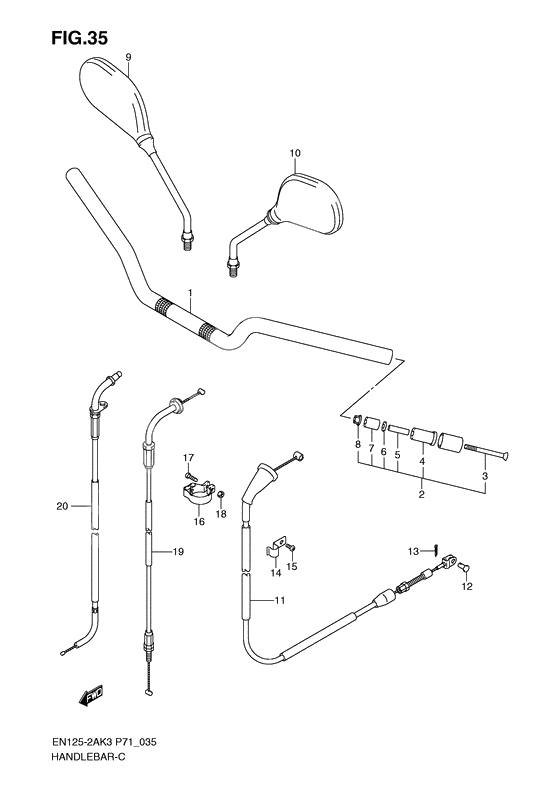 Handlebar              

                  En125-2ak3/ak7/ak8