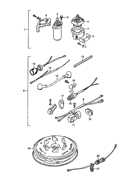 Optional : starter motor