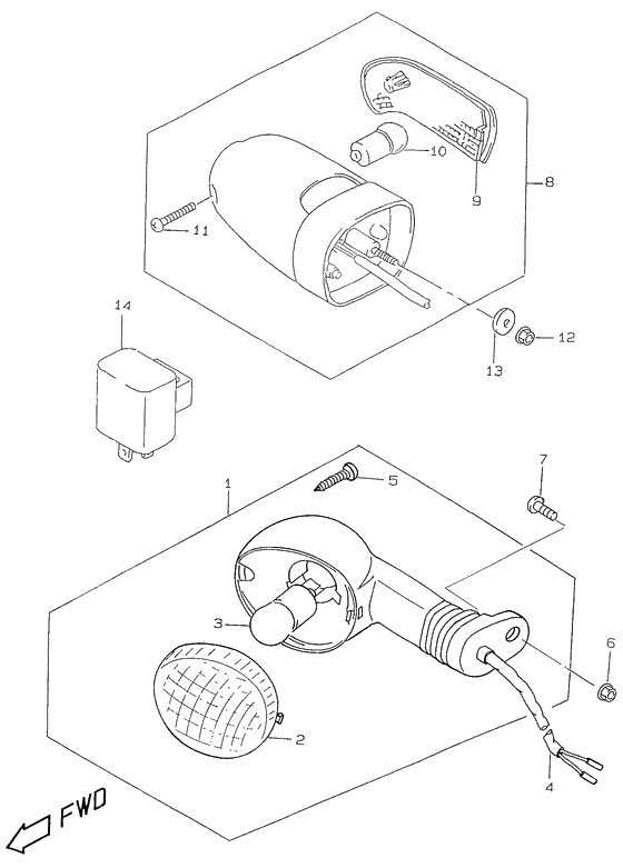 Turnsignal front & rear lamp