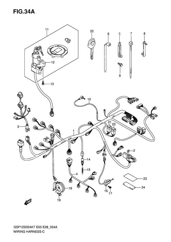 Wiring harness              

                  Gsf1250sk7/sk8/sk9