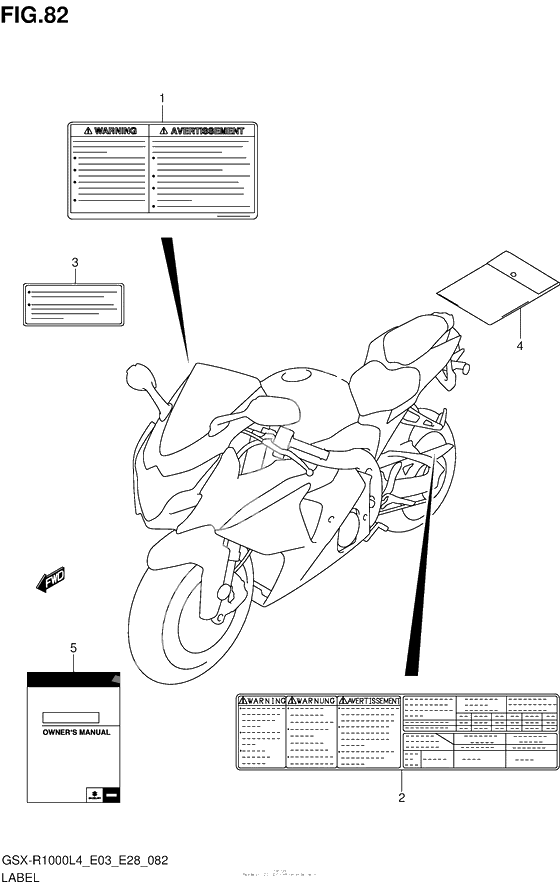 Информационные наклейки (Gsx-R1000L4 E28)