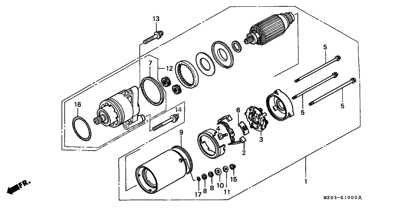 Starting motor