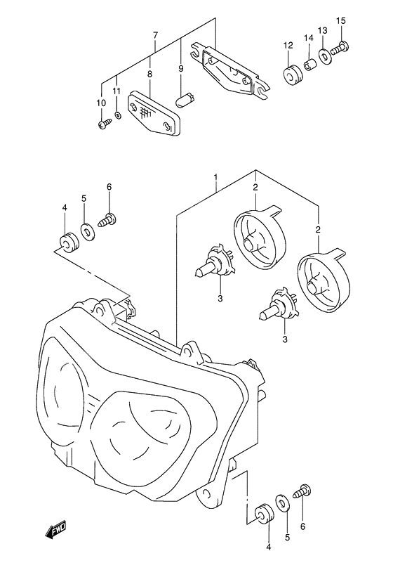 Headlamp              

                  Model w/x/y/k1/k2 e24