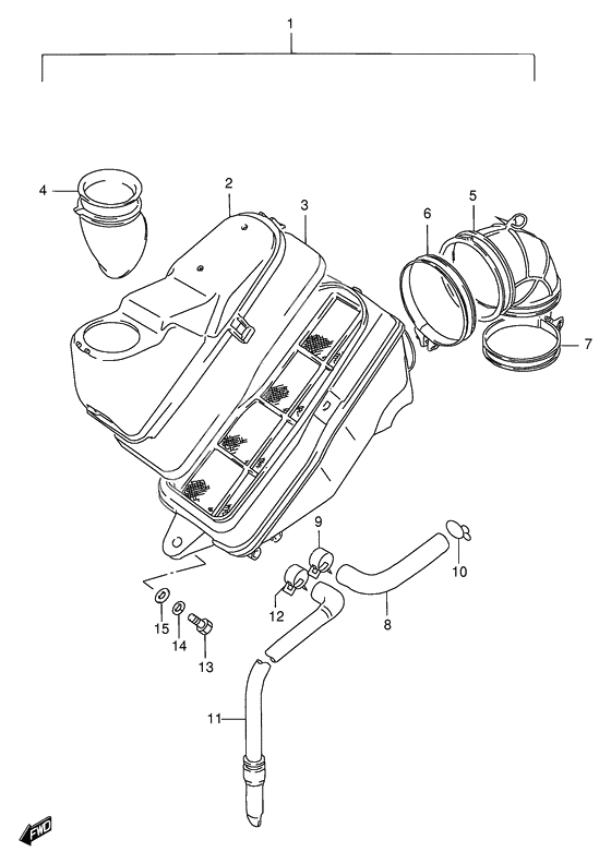 Air cleaner              

                  Front