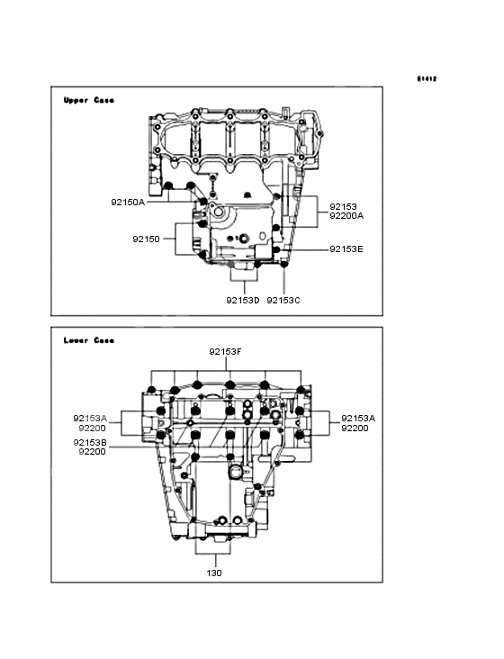 Crankcase bolt pattern