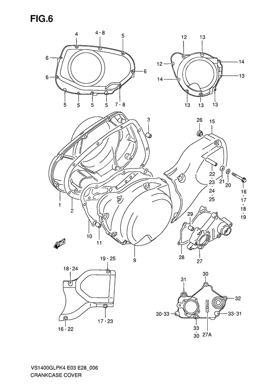 Crankcase cover ass`y (v