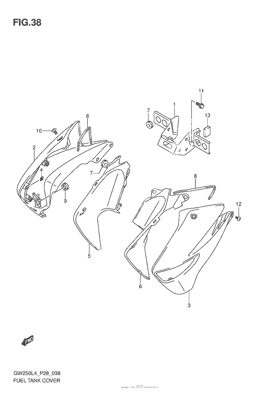 Накладка топливного бака