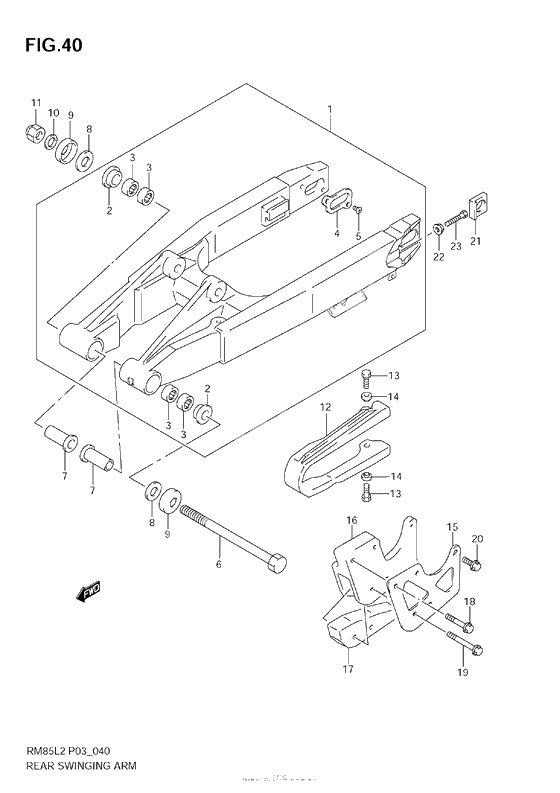 Rear Swinging Arm (Rm85L)