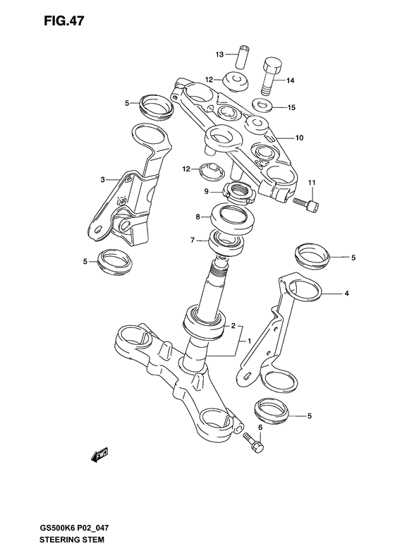 Steering stem              

                  Model k3