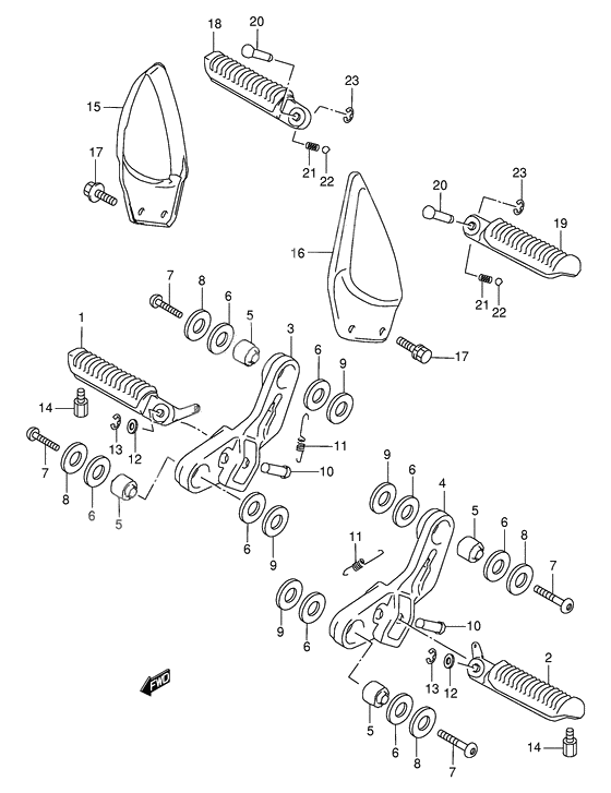 Footrest              

                  Model w/x/y