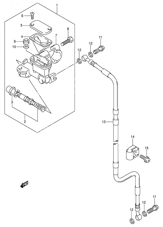 Front master cylinder