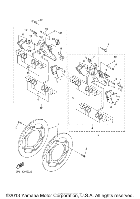 Front brake caliper