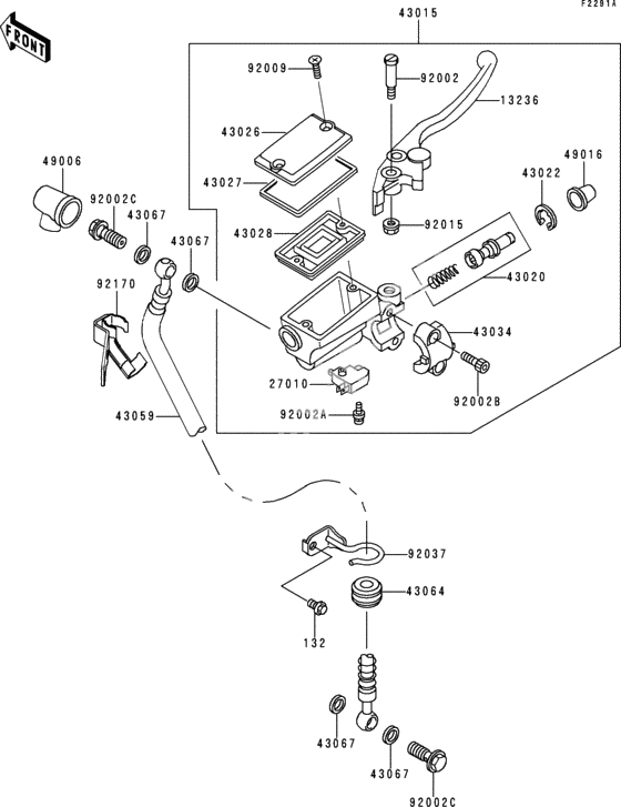 Front master cylinder(er500-b2-b4)