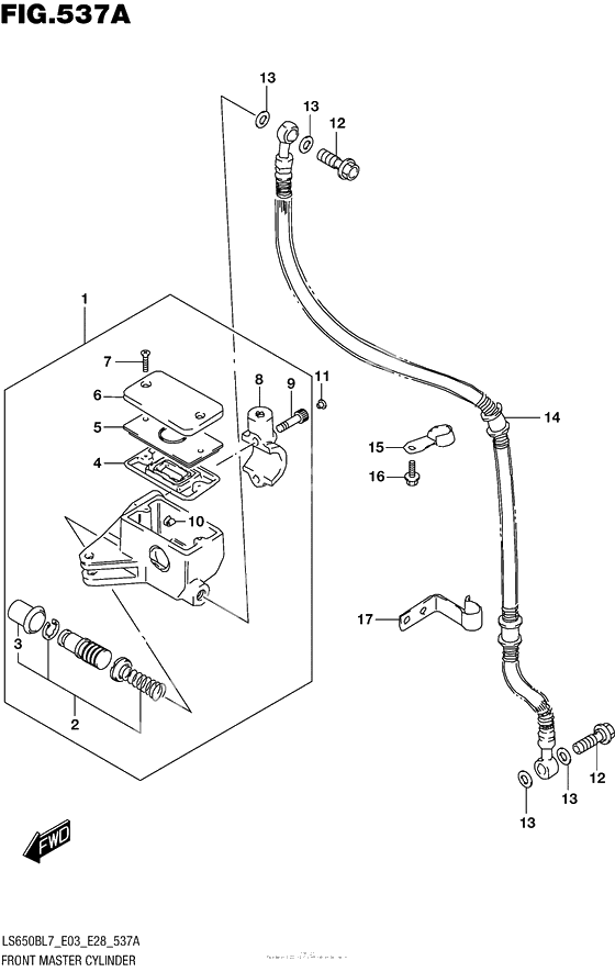 Передний тормозной цилиндр