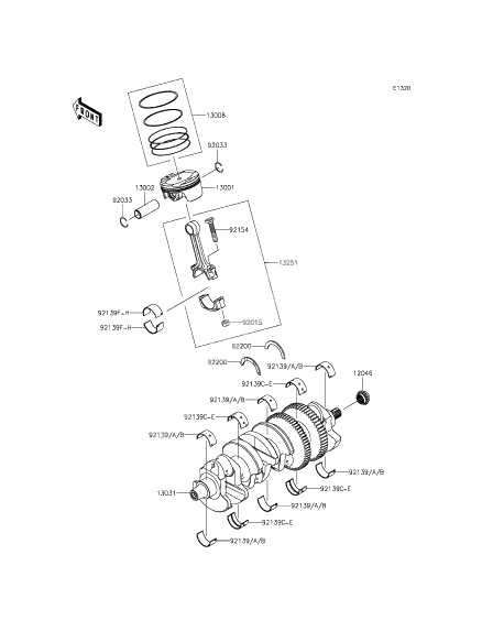 Crankshaft/piston(s)