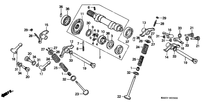 Camshaft/valve