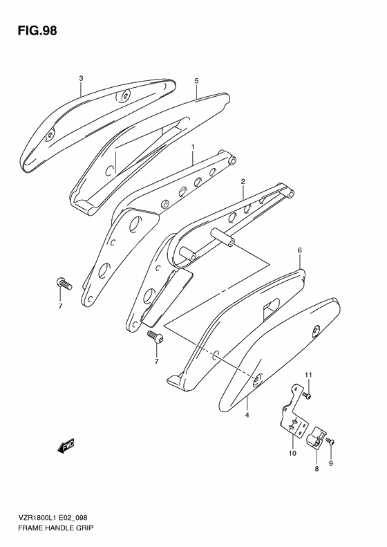 Frame handle grip              

                  Vzr1800l1 e51