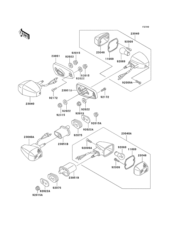 Turnsignal front & rear lamp