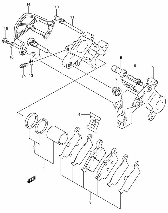 Rear caliper