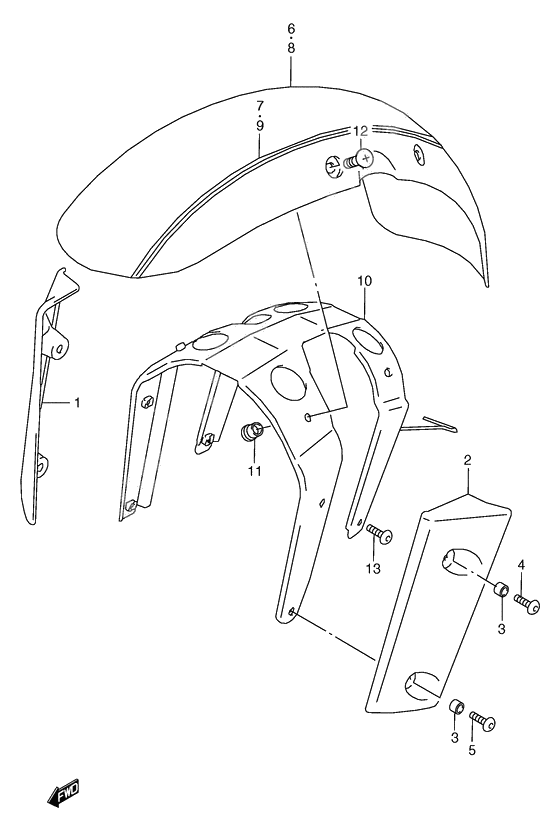 Front fender              

                  Model w