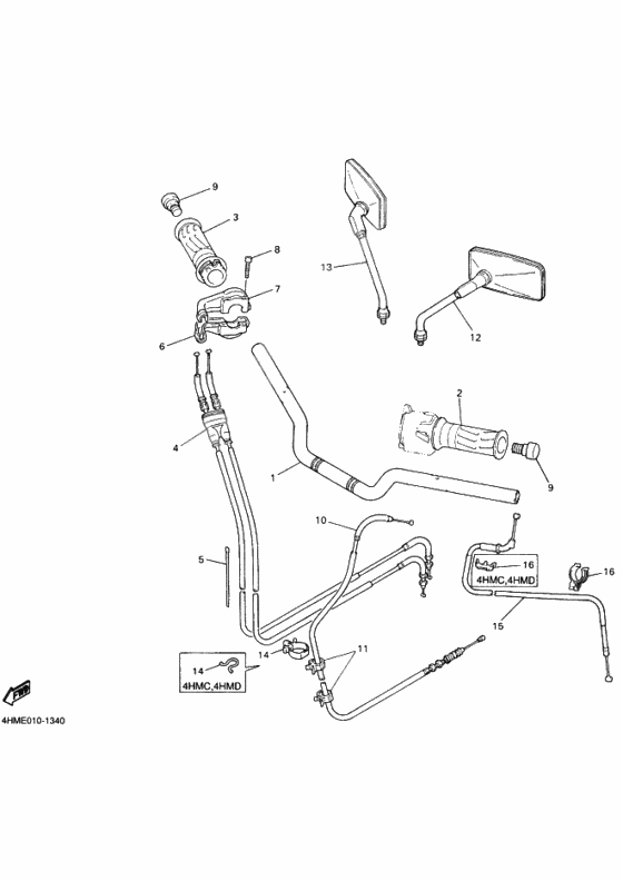 Steering Handle, Cable