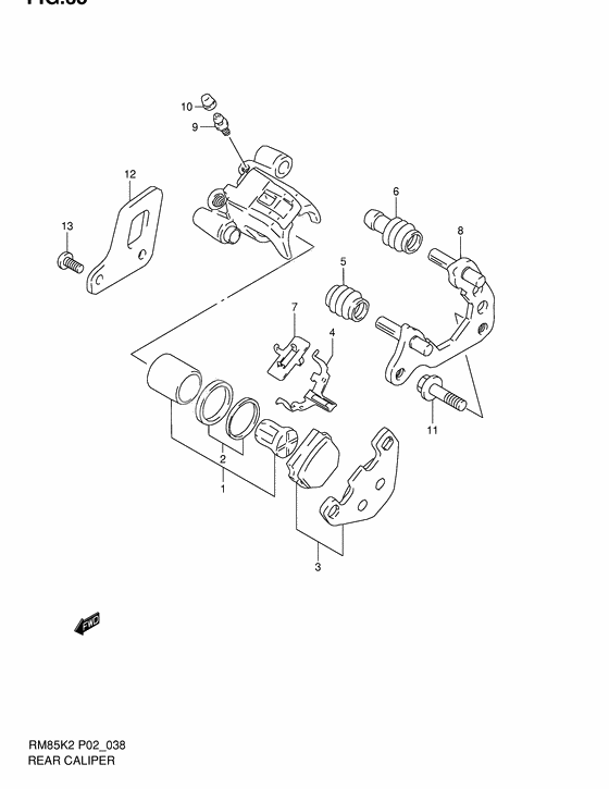 Rear caliper