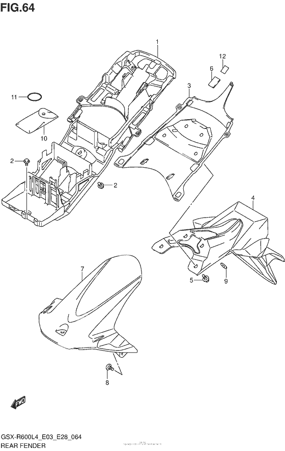 Rear Fender (Gsx-R600L4 E03)