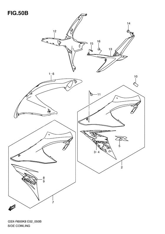 Side cowling              

                  Model l0