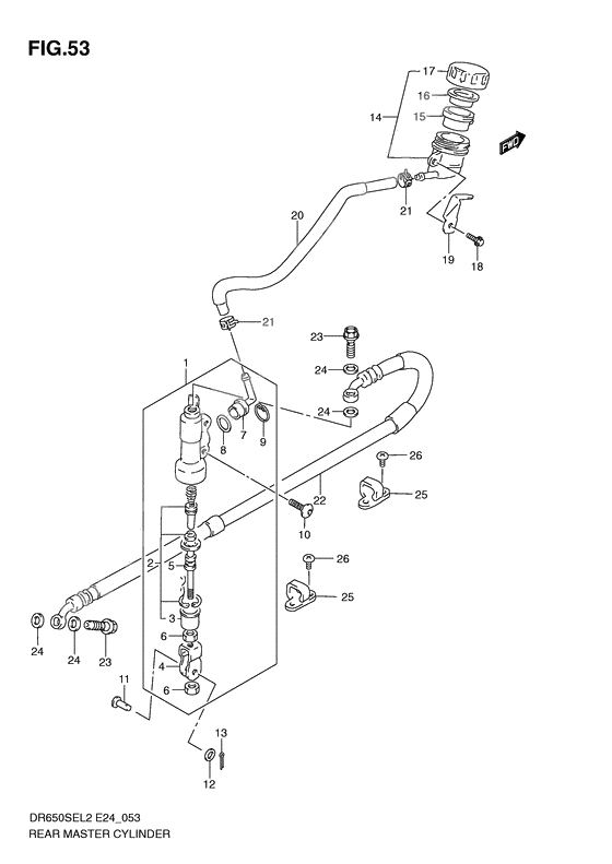 Rear master cylinder