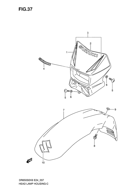 Headlamp housing              

                  Model k6/k7/k8