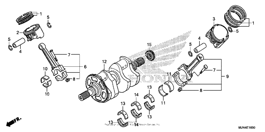 Crankshaft + piston