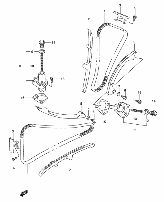 Cam chain              

                  Model k5/k6/k7