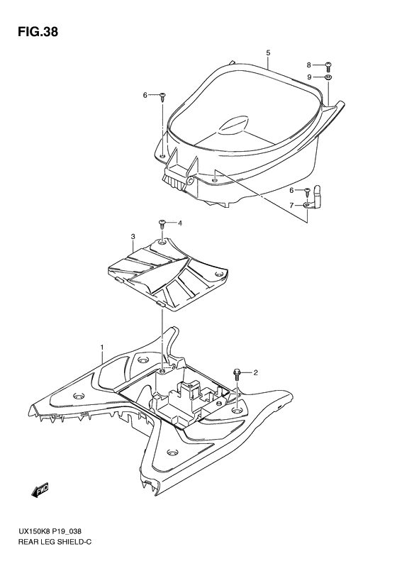 Rear leg shield