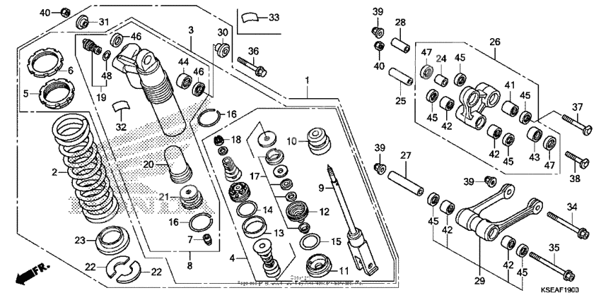 Rear shock absorber