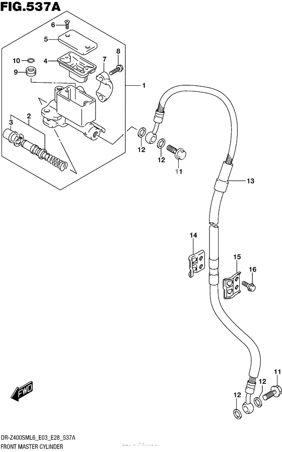 Передний тормозной цилиндр