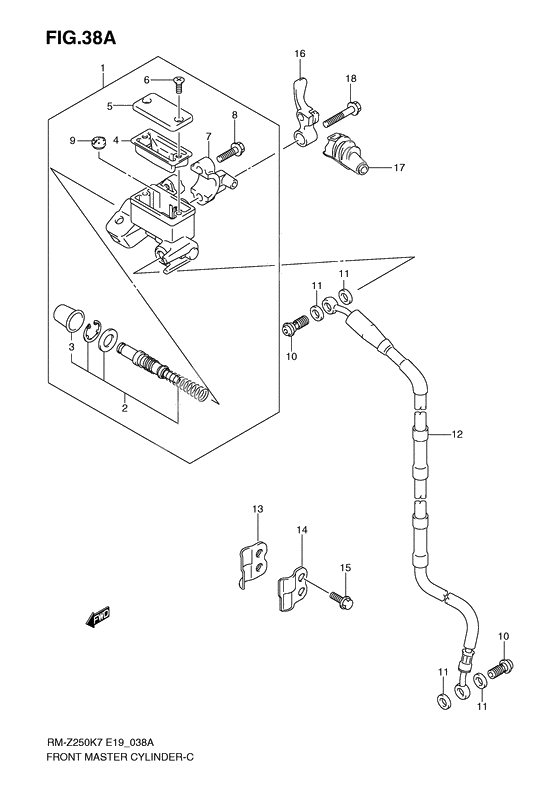 Front master cylinder              

                  Model k8/k9