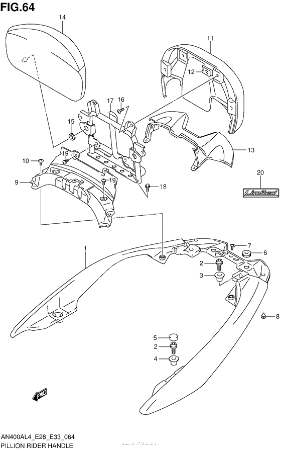 Pillion Rider Handle (An400Zal4 E28)