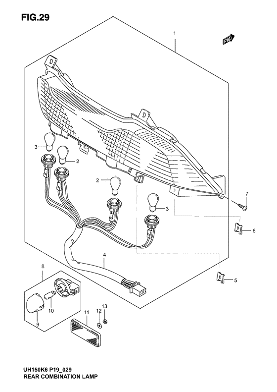 Rear comb lamp              

                  Model k2/k3